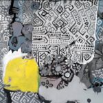 “Dokunuş”, tuval üzerine karışık teknik, 100 X 130 cm, 2018