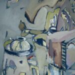 ''Natürmort - Atölye Üçgen'', 60 X 72 cm, kraft kağıt üzeri yağlı boya, 2001